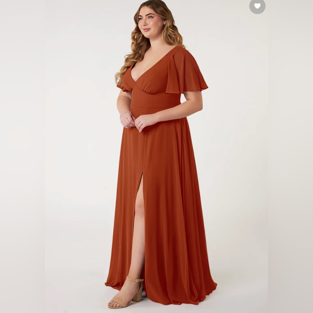 Azazie ‘Kimber’ Bridesmaids Dress in Paprika | custom size but fits like an 18